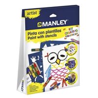 Manley Artist pinta con plantilla