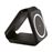 Base de carga inalámbrica plegable Muvit 3 en 1 con soporte Magsafe Negro