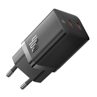 Cargador de pared Baseus GaN 5 Pro Fast Charger 2x USB-C 40W EU Negro