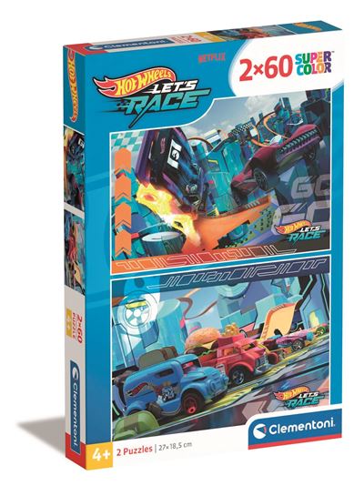 Puzzle clementoni 2x60 hotwheels