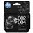 Pack 2 Cartuchos de tinta Negro-Color HP 302 + 304 B82L1AE