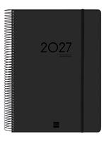Agenda 16 Meses Finocam Ikon Sep 2026 Dic 2027 E40 210x297 Mm 1 Día Página Negro Internacional