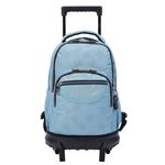 Mochila Escolar Pequeña Totto Con Ruedas Resma Azul Y Estrellas Azul