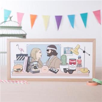 Lámina Moderna de Pueblo Estantería Tenenbaums - 1