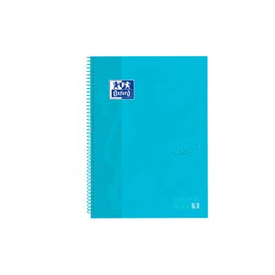 Cuaderno Oxford espiral A4+ cuadrícula Touch Europeanbook 1 tapas extraduras azul pastel