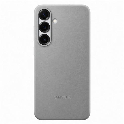 Funda Samsung De Cuero Vegano Gris Para Galaxy S25+