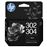 Pack 2 Cartuchos de tinta Negro HP 302 + 304 B7RT7AE