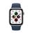 Apple Watch SE 44 mm GPS, Caja de aluminio en plata y correa deportiva Azul abismo