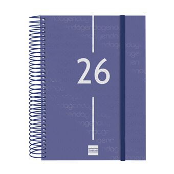 Agenda 2026 Espiral Semana Vista Horizontal - Tapa Dura, Goma De Cierre, 12 Meses, En Español