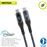 Cable de carga Muvit for change Tipo C a Tipo C 100W con pantalla LCD 120cm Gris