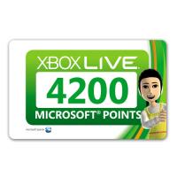 Tarjeta 4200 LIVE! Points Xbox 360