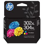 Pack 2 Cartuchos de tinta Tricolor HP 302XL + 304XL B7RT8AE