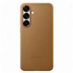 Funda Samsung de cuero vegano Camel dorado para Galaxy S25+
