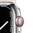 Apple Watch S7 45 mm LTE Caja de acero inoxidable plata y correa deportiva blanco estrella