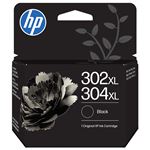 Pack 2 Cartuchos de tinta Negro HP 302XL + 304XL B7RT9AE