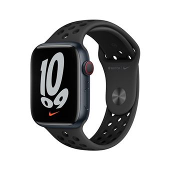 Apple Watch S7 Nike 45 mm LTE Caja de aluminio medianoche y correa Nike Sport Antracita/Negro