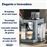Cafetera superautomática - De'Longhi Rivelia EXAM440.55.G, Molinillo integrado, 2 depósitos de café, LatteCrema hot, 16 recetas, 19 bar, 1450 W, Gris