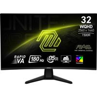 Monitor Gaming curvo MSI Mag 32CQ6F 31,5'' Wide Quad HD 180Hz Negro