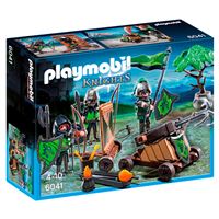 Playmobil Knights Caballeros del lobo con catapulta