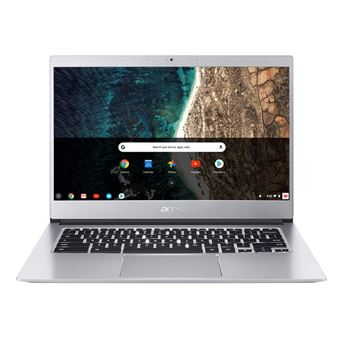 Portátil Acer Chromebook 514 CB514-1HT 14'' + Funda + Ratón Plata