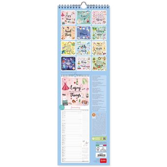 Calendario anual de pared 2023 Legami 16x49 mes visto Live Happy -  Calendario, horario - Los mejores precios