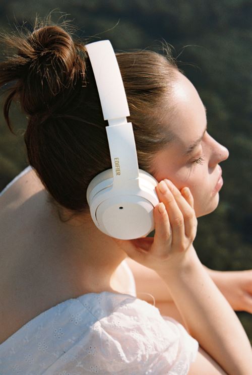 Cuffie Bluetooth EDIFIER W820NB – Cancellazione Attiva Del Rumore, Colore Bianco – Vendita Al Dettaglio