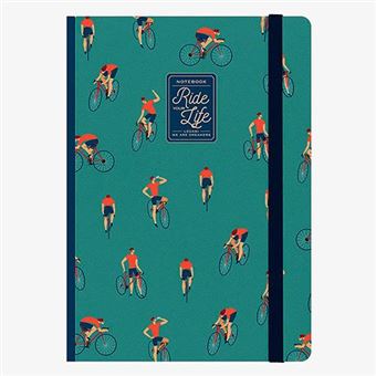 Cuaderno grande Legami rayas tapa dura Bike Lovers verde