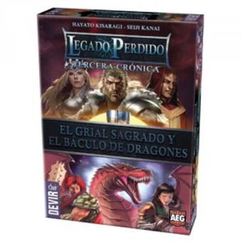 Legado Perdido: El Grial Sagrado y el Báculo de Dragones - juego de mesa de cartas - 1