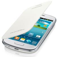 Samsung Funda Tapa libro para galaxy siii mini s3 permite hablar con la cerrada sustituye a trasera blanco book
