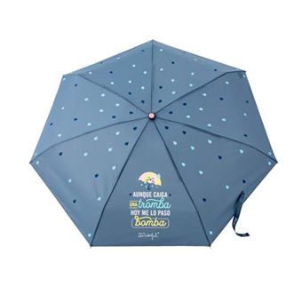 Mr Wonderful Paraguas pequeño con mensaje Aunque Caiga Tromba, Hoy me lo Paso Bomba - Para decorar Los mejores precios | Fnac