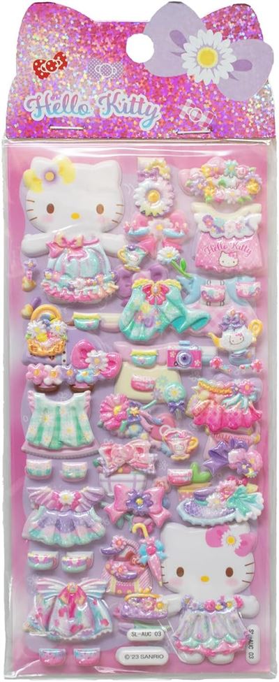 Hello kitty puffy sticker 10x25cm varios modelos