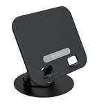 Soporte plegable Devia giratorio 360° para portátil y tablet Negro