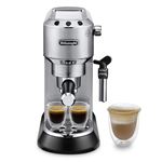 Cafetera Espresso manual De'Longhi Dedica EC685.M, Thermoblock, Express, Función 2 tazas, 1350W, 15 bar, Metalizado