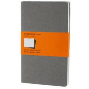 Cuaderno Moleskine de viaje Cahier L Pautado Gris Piedra