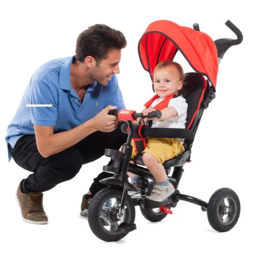 Triciclo infantil evolutivo Moltó Urban Trike plegable rojo
