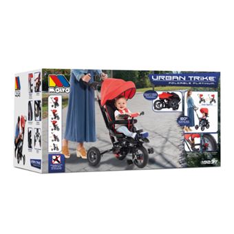 Triciclo Evolutivo Urban Trike Plegable Platinum Moltó, Colores Surtidos  (Azul o Rojo) : .es: Juguetes y juegos