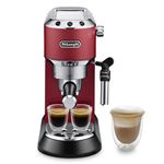 Cafetera Espresso De'Longhi Dedica EC685.R Bomba de presión Thermoblock, 1350 W Rojo