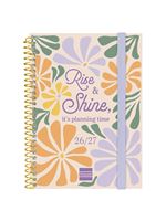 Agenda Escolar Finocam Secundaria Sep 2026 - Jun 2027 8º - 120x164 Mm Semana Vista Horizontal Shine Catalán