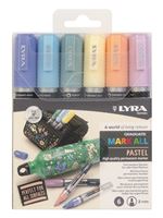 6 Marcadores Lyra 2mm Pastel