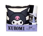 Set manta polar 100x140cm + cojín 35x35cm hello kitty kuromi