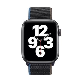 Apple Watch SE 44 mm LTE, Caja de aluminio en plata y correa Loop Negro