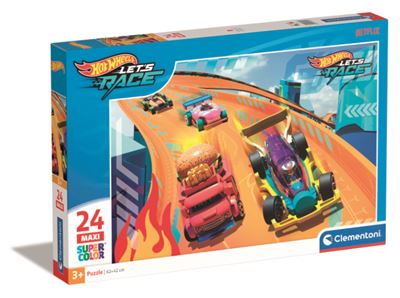 Clementoni puzzle 24 piezas maxi hotwheels