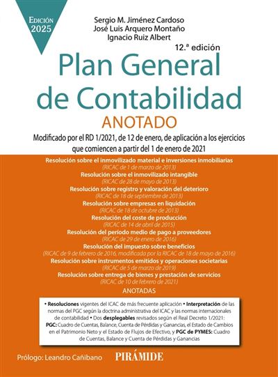 Piramide Plan General De Contabilidad Anotado - Ignacio Ruiz Albert (Autor), José Luis Arquero Montaño (Autor), Sergio M. Jiménez Cardoso (Autor)