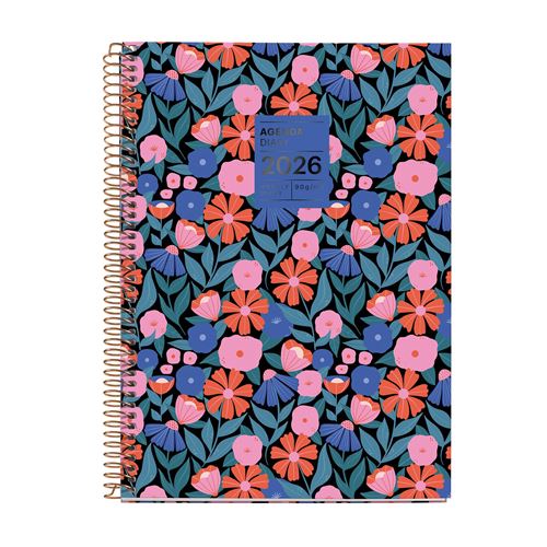 Miquelrius 2022 International Year Planner - Week To View (Horizontal), Black Flowers Cover - View #8