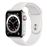 Apple Watch S6 44 mm LTE Caja en Acero Inoxidable en Plata y correa deportiva Blanco