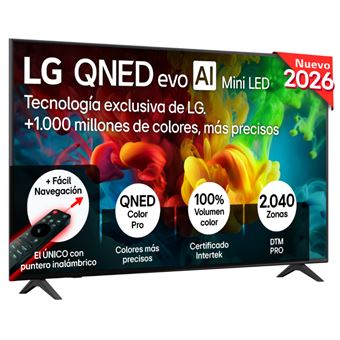 TV QNED 75" LG 75QNED82B6A evo MiniLED AI 4K UHD 2026 Smart TV
