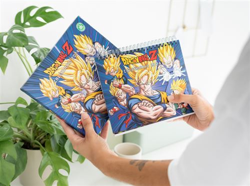 Calendário de Secretária Deluxe 2024 Dragon Ball Bilingue - Azul