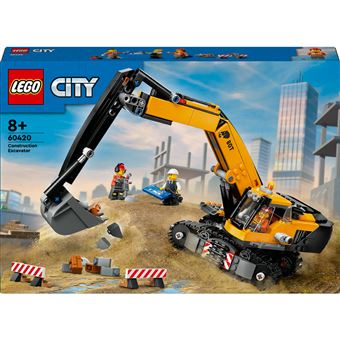 LEGO City 60420 Excavadora de Obra Amarilla - 1