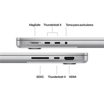 Apple MacBook Pro 14'' M4 CPU 10, GPU 10, 16GB RAM, 1TB SSD Plata
