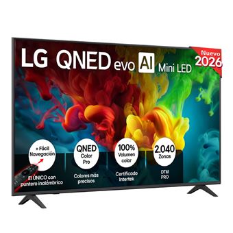 TV QNED LG 65" 65QNED82B6B evo MiniLED AI 4K UHD 2026 Smart TV